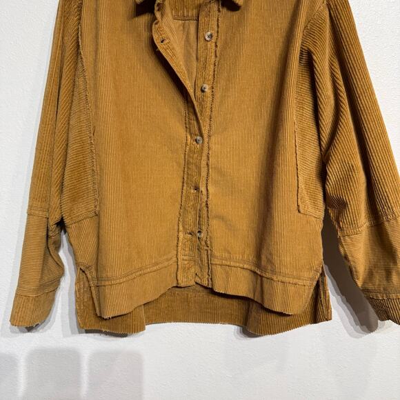 Free People Bronze Full Moon Cord Top Sz S - Picture 4 of 13